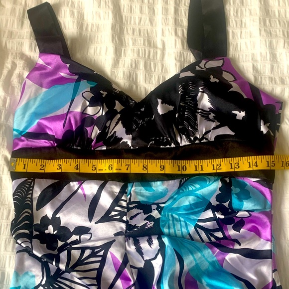 Le Chateau Party Dress (Purple, Black & Blue) - Picture 3 of 4